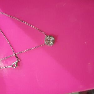 AUTHENTIC GENUINE SOLID STERLING SILVER HALO WEDDING NECKLACE LAYERING CHAINS